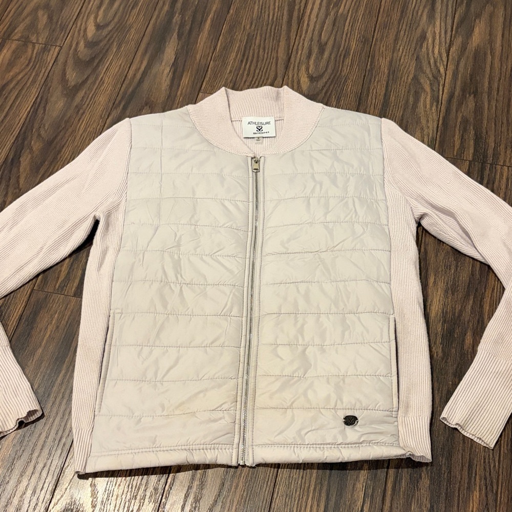 Sioni Cream Ribbed Collar Jacket